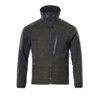 KNITTED JACKET WITH ZIPPER MOSS GREEN/BLACK (XS) thumbnail-0