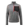 REIMS KNITTED JUMPER WITH HALF ZIP GREY-FLECKED (S) thumbnail-0