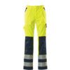 OLINDA TROUSERS WITH KNEEPAD POCKETS HI-VIS YELLOW/NAVY (L30W28.5) thumbnail-0