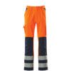 OLINDA TROUSERS WITH KNEEPAD POCKETS HI-VIS ORANGE/NAVY (L30W28.5) thumbnail-0