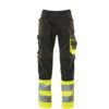 LEEDS TROUSERS WITH KNEEPAD POCKETS BLACK/HI-VIS YELLOW (L30W30.5) thumbnail-0