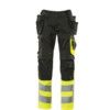 TROUSERS WITH HOLSTER POCKETS BLACK/HI-VIS YELLOW (L30W42.5) thumbnail-0