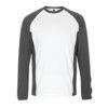 UNIQUE BIELEFELD T-SHIRT, LONG-SLEEVEDWHITE/DARK ANTHRACITE (XS) thumbnail-0