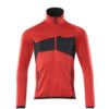 ACCELERATE FLEECE JUMPER WITH HALF ZIPTRAFFIC RED/BLACK (XS) thumbnail-0