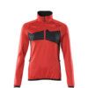 ACCELERATE FLEECE JUMPER WITH HALF ZIPTRAFFIC RED/BLACK (XS) thumbnail-0