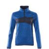 ACCELERATE FLEECE JUMPER WITH HALF ZIP AZUREBLUE/DARK NAVY (XS) thumbnail-0