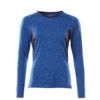 ACCELERATE T-SHIRT, LONG-SLEEVED AZURE BLUE-FLECKED/DARK NAVY (2XL(1 PCS.)) thumbnail-0