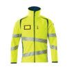 ACCELERATE SAFE SOFTSHELL JACKET HI-VISYELLOW/DARK PETROLEUM (S) thumbnail-0