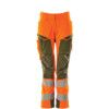 ACCELERATE SAFE TROUSERS WITH KNEEPAD POCKETS HI-VIS ORANGE/MOSS GREEN (L30W29) thumbnail-0