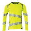 ACCELERATE SAFE T-SHIRT, LONG-SLEEVED HI-VIS YELLOW/DARK PETROLEUM (2XL(1 PCS.)) thumbnail-0