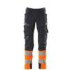 ACCELERATE SAFE TROUSERS WITH KNEEPAD POCKETS DARK NAVY/HI-VIS ORANGE (L30W30.5) thumbnail-0