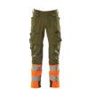 Accelerate Safe Trousers With Kneepad Pockets, Moss Green/Hi-Vis Orange, (L32W48.5) thumbnail-0
