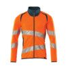 ACCELERATE SAFE SWEATSHIRT WITH ZIPPER HI-VISORANGE/DARK PETROLEUM (XS) thumbnail-0