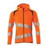 ACCELERATE SAFE HOODIE WITH ZIPPER HI-VISORANGE/DARK NAVY (M) thumbnail-0