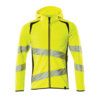 ACCELERATE SAFE HOODIE WITH ZIPPER HI-VISYELLOW/DARK NAVY (XS) thumbnail-0