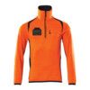 ACCELERATE SAFE FLEECE JUMPER WITH HALF ZIPHI-VIS ORANGE/DARK NAVY (S) thumbnail-0