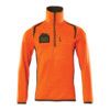 ACCELERATE SAFE FLEECE JUMPER WITH HALF ZIPHI-VIS ORANGE/MOSS GREEN (S) thumbnail-0