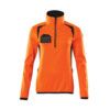 ACCELERATE SAFE FLEECE JUMPER WITH HALF ZIPHI-VIS ORANGE/DARK NAVY (XS) thumbnail-0