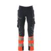 ACCELERATE SAFE TROUSERS WITH THIGH POCKETS DARKNAVY/HI-VIS RED (L30W30.5) thumbnail-0