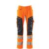 ACCELERATE SAFE TROUSERS WITH KNEEPAD POCKETS HI-VIS ORANGE/DARK NAVY (L30W30.5) thumbnail-0