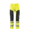 ACCELERATE SAFE TROUSERS WITH KNEEPAD POCKETS HI-VIS YELLOW/DARK NAVY (L30W30.5) thumbnail-0