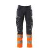 ACCELERATE SAFE TROUSERS WITH KNEEPAD POCKETS DARK NAVY/HI-VIS ORANGE (L32W34.5) thumbnail-0