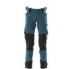 TROUSERS WITH KNEEPAD POCKETS DARK PETROLEUM (L30W42.5) thumbnail-0