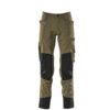 TROUSERS WITH KNEEPAD POCKETS MOSS GREEN (L30W34.5) thumbnail-0