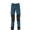 TROUSERS WITH KNEEPAD POCKETS DARK PETROLEUM (L30W42.5) thumbnail-0