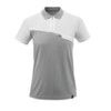 POLO SHIRT WITH CHEST POCKET GREY-FLECKED/WHITE (XS) thumbnail-0