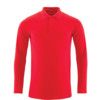 POLO SHIRT, LONG-SLEEVED TRAFFIC RED (2XL(1 PCS.)) thumbnail-0