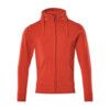 GIMONT HOODIE WITH ZIPPER TRAFFIC RED (2XL) thumbnail-0