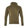 GIMONT HOODIE WITH ZIPPER MOSS GREEN (XS) thumbnail-0