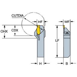 QS-RF123 CoroCutⓇ 1-2 QS Shank Tool For Parting And Grooving thumbnail-0