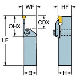 RF151.23  T-Max® Q-Cut Shank Tool for Parting and Grooving thumbnail-1