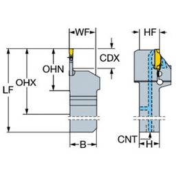 QSLF123J CoroCutⓇ 1-2 QS Shank Tool For Face Grooving thumbnail-0