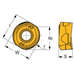 H400 RNHU HP Milling Inserts Grade IC830 thumbnail-1