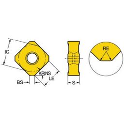 CoroMill® 345R Milling Inserts Grade 1010 thumbnail-0