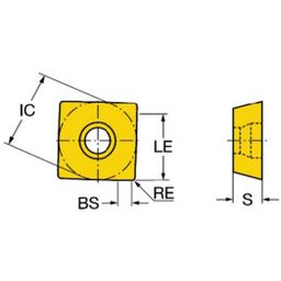 CoroMill® 490R Milling Inserts Grade 1020 thumbnail-0