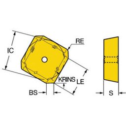 CoroMillⓇ 360R Milling Inserts Grade 3330 thumbnail-0