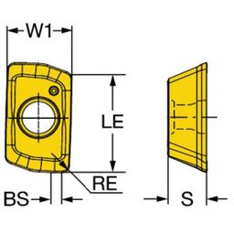 CoroMillⓇ 390R Milling Insert Grade 1040 thumbnail-0