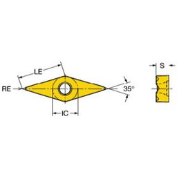 TR-VB CoroTurnⓇ TR Turning Inserts Grade H13A  thumbnail-0