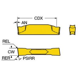 R123H2 CoroCutⓇ 1-2 Parting Inserts Grade 1125 thumbnail-0