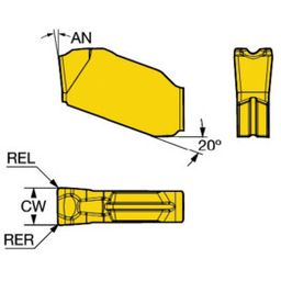 QD-NF  CoroCutⓇ QD Parting Inserts Grade 1135 thumbnail-0