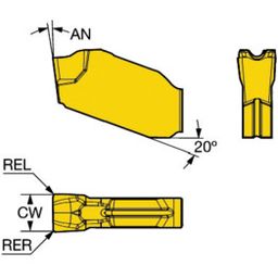 QD-NK CoroCutⓇ QD Parting Inserts Grade 1145 thumbnail-0