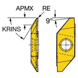 MABR 3 CoroCutⓇ XS Turning Inserts Grade 1105 thumbnail-0