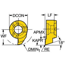 MB-07T0 CoroCutⓇ MB Solid Carbide Head For Turning Grade 1025 thumbnail-0