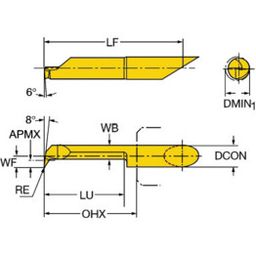 CXS-04T CoroTurnⓇ XS Solid Carbide Tool For Turning Grade 1025 thumbnail-0