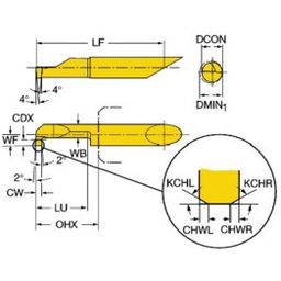 CXS-07G CoroTurnⓇ XS Solid Carbide Tool For Grooving Grade 1025 thumbnail-0