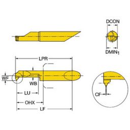 CXS-05TH CoroTurnⓇ XS Solid Carbide Tool For Thread Turning Grade 1025 thumbnail-0